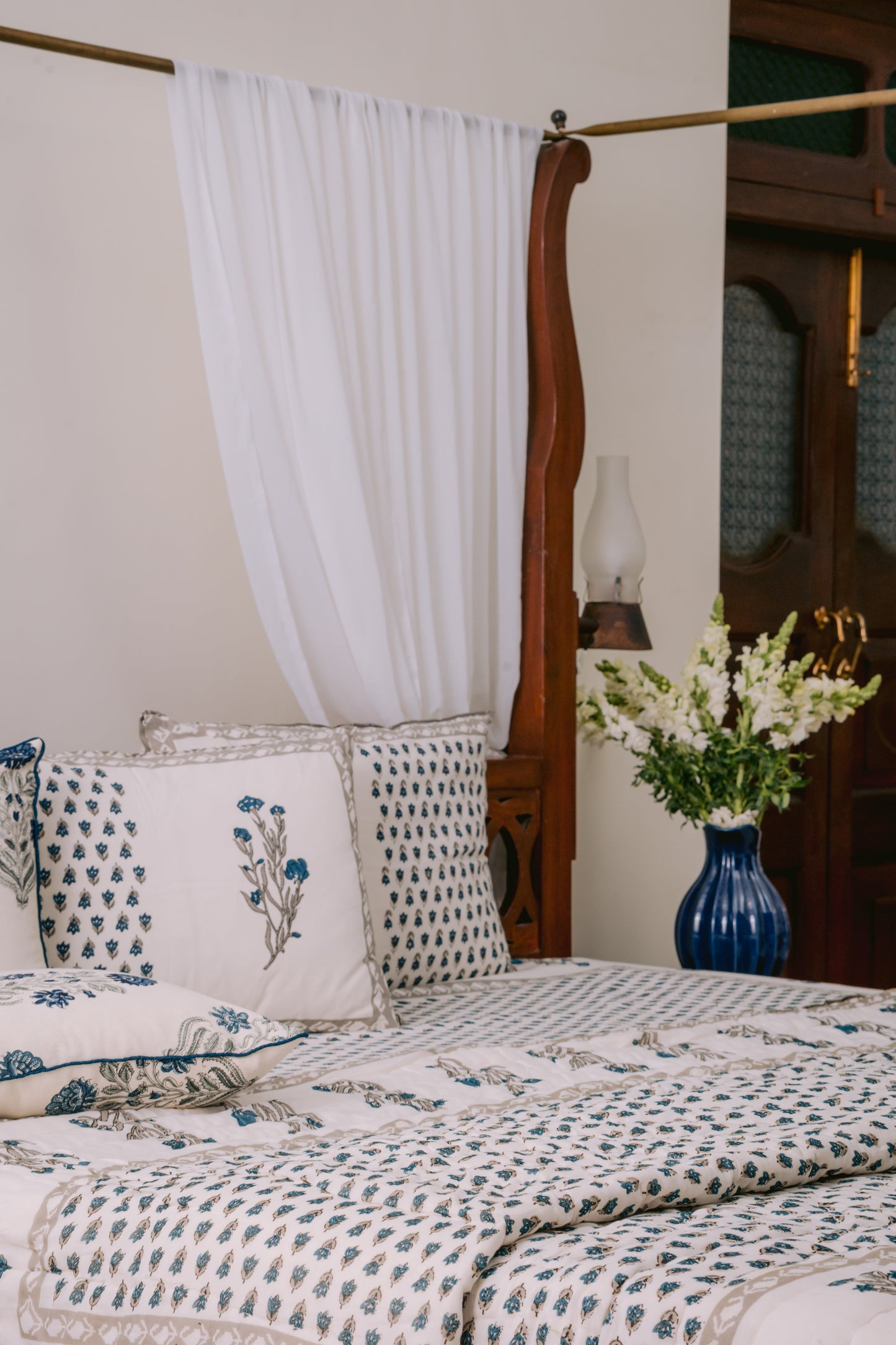 Reversible Royal Blue Comforter