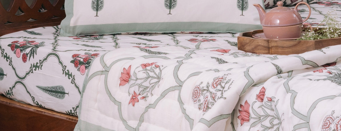 Reversible Floral Comforter