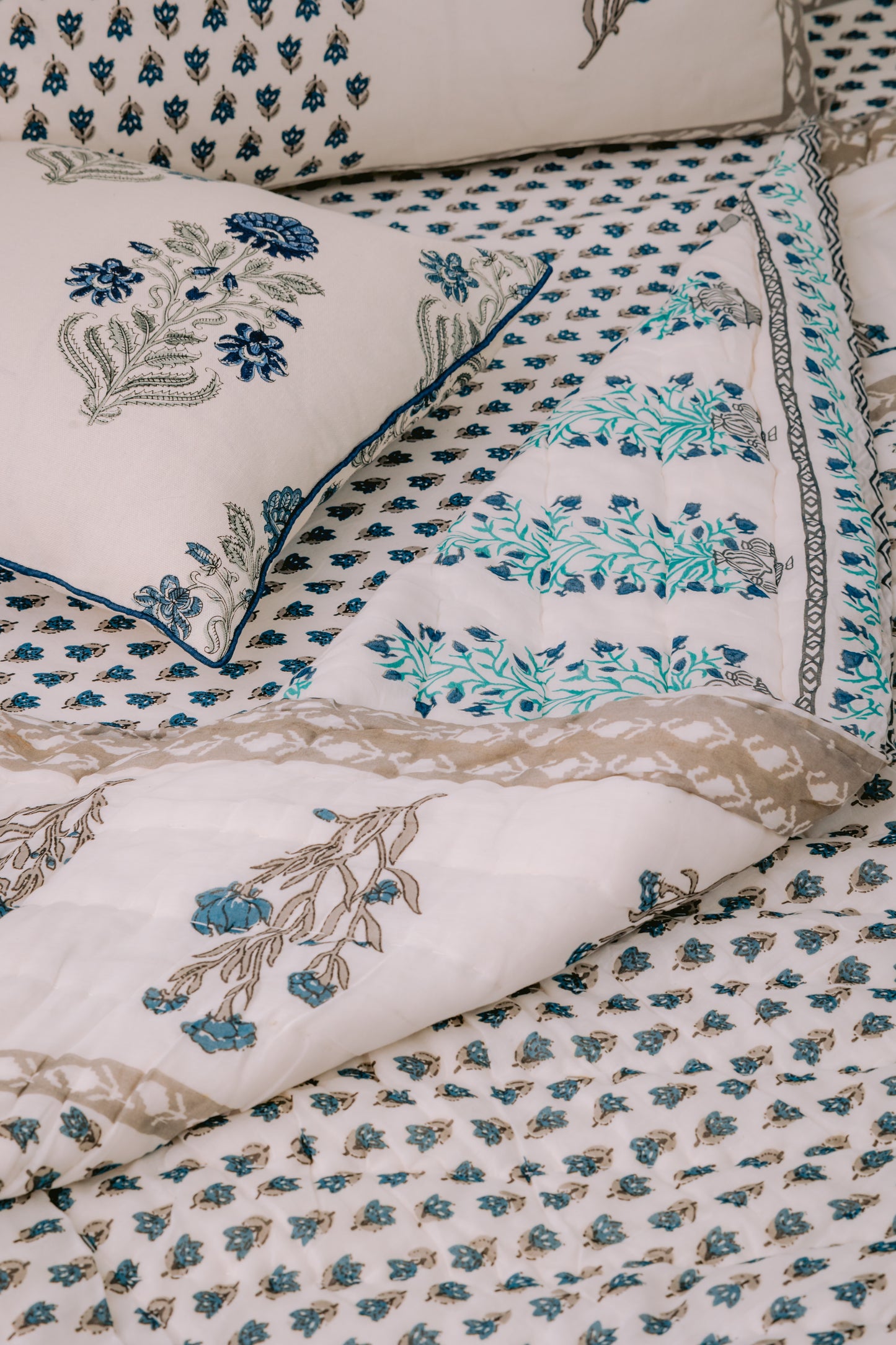 Reversible Royal Blue Comforter Set
